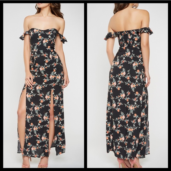 @danglina Dresses & Skirts - ❣️ Sale was 45$ down sizing ❣️ Off the shoulder floral maxi dress